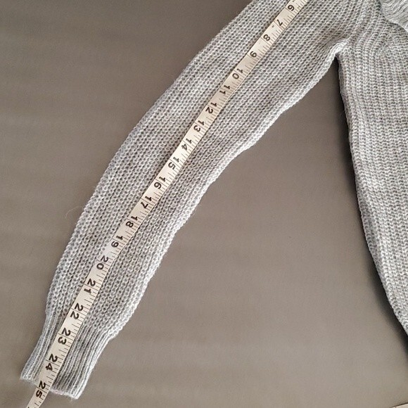 REBECCA TAYLOR Alpaca Wool Pullover Ruffle Sweater Gray One shoulder XS NWT - Picture 11 of 11